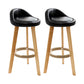 Modern Fabric Footrest Bar Stool Indoor Low Back Round Counter Stool with Wood Legs Black 2 Piece Set Counter Stool(27"H) Clearhalo 'Bar Furniture' 'Bar Stools' 'bar_stools' 'furn' 'furn_bar_stools' 'furniture_bar_stools' 'Kitchen & Dining Furniture' 'kitchen&dining_furn' 'kitchen' 'kitchen_furn' Furniture' 4296933