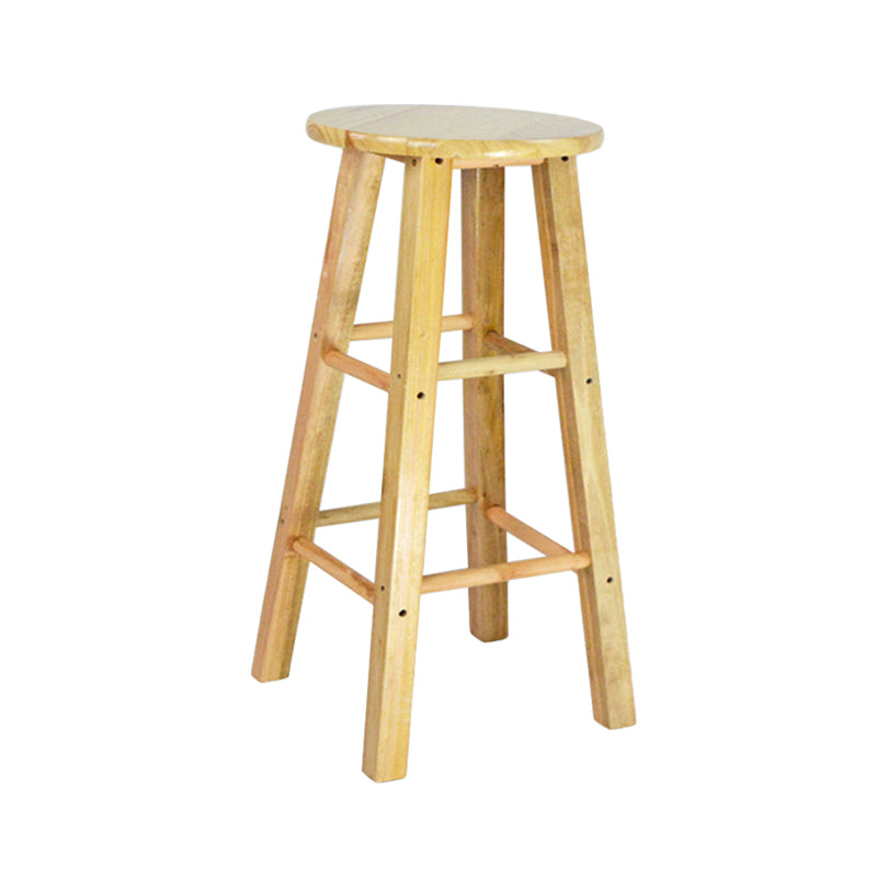 Modern Armless Backless Counter Stool Wood Household Bar Stool with Wooden Seat Natural 1 Piece Clearhalo 'Bar Furniture' 'Bar Stools' 'bar_stools' 'furn' 'furn_bar_stools' 'furniture_bar_stools' 'Kitchen & Dining Furniture' 'kitchen&dining_furn' 'kitchen' 'kitchen_furn' Furniture' 4296949