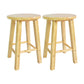Modern Armless Backless Counter Stool Wood Household Bar Stool with Wooden Seat Natural 2 Piece Set Short Stool(18"H) Clearhalo 'Bar Furniture' 'Bar Stools' 'bar_stools' 'furn' 'furn_bar_stools' 'furniture_bar_stools' 'Kitchen & Dining Furniture' 'kitchen&dining_furn' 'kitchen' 'kitchen_furn' Furniture' 4296956