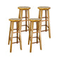 Modern Armless Backless Counter Stool Wood Household Bar Stool with Wooden Seat Light Brown 4 Piece Set Clearhalo 'Bar Furniture' 'Bar Stools' 'bar_stools' 'furn' 'furn_bar_stools' 'furniture_bar_stools' 'Kitchen & Dining Furniture' 'kitchen&dining_furn' 'kitchen' 'kitchen_furn' Furniture' 4296961