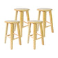 Modern Armless Backless Counter Stool Wood Household Bar Stool with Wooden Seat Natural 4 Piece Set Short Stool(20"H) Clearhalo 'Bar Furniture' 'Bar Stools' 'bar_stools' 'furn' 'furn_bar_stools' 'furniture_bar_stools' 'Kitchen & Dining Furniture' 'kitchen&dining_furn' 'kitchen' 'kitchen_furn' Furniture' 4296964