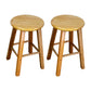 Modern Armless Backless Counter Stool Wood Household Bar Stool with Wooden Seat Light Brown 2 Piece Set Short Stool(18"H) Clearhalo 'Bar Furniture' 'Bar Stools' 'bar_stools' 'furn' 'furn_bar_stools' 'furniture_bar_stools' 'Kitchen & Dining Furniture' 'kitchen&dining_furn' 'kitchen' 'kitchen_furn' Furniture' 4296966