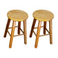 Modern Armless Backless Counter Stool Wood Household Bar Stool with Wooden Seat Light Brown 2 Piece Set Short Stool(20"H) Clearhalo 'Bar Furniture' 'Bar Stools' 'bar_stools' 'furn' 'furn_bar_stools' 'furniture_bar_stools' 'Kitchen & Dining Furniture' 'kitchen&dining_furn' 'kitchen' 'kitchen_furn' Furniture' 4296969