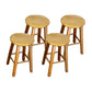 Modern Armless Backless Counter Stool Wood Household Bar Stool with Wooden Seat Light Brown 4 Piece Set Short Stool(20"H) Clearhalo 'Bar Furniture' 'Bar Stools' 'bar_stools' 'furn' 'furn_bar_stools' 'furniture_bar_stools' 'Kitchen & Dining Furniture' 'kitchen&dining_furn' 'kitchen' 'kitchen_furn' Furniture' 4296970