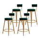 Glam Round Footrest Bar Stool Velvet Low Back Indoor Counter Chair with Gold Legs Green 4 Piece Set Clearhalo 'Bar Furniture' 'Bar Stools' 'bar_stools' 'furn' 'furn_bar_stools' 'furniture_bar_stools' 'Kitchen & Dining Furniture' 'kitchen&dining_furn' 'kitchen' 'kitchen_furn' Furniture' 4296981