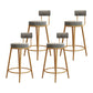 Glam Round Footrest Bar Stool Velvet Low Back Indoor Counter Chair with Gold Legs Grey 4 Piece Set Clearhalo 'Bar Furniture' 'Bar Stools' 'bar_stools' 'furn' 'furn_bar_stools' 'furniture_bar_stools' 'Kitchen & Dining Furniture' 'kitchen&dining_furn' 'kitchen' 'kitchen_furn' Furniture' 4296986