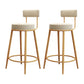Glam Round Footrest Bar Stool Velvet Low Back Indoor Counter Chair with Gold Legs White 2 Piece Set Clearhalo 'Bar Furniture' 'Bar Stools' 'bar_stools' 'furn' 'furn_bar_stools' 'furniture_bar_stools' 'Kitchen & Dining Furniture' 'kitchen&dining_furn' 'kitchen' 'kitchen_furn' Furniture' 4296993