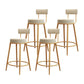 Glam Round Footrest Bar Stool Velvet Low Back Indoor Counter Chair with Gold Legs White 4 Piece Set Clearhalo 'Bar Furniture' 'Bar Stools' 'bar_stools' 'furn' 'furn_bar_stools' 'furniture_bar_stools' 'Kitchen & Dining Furniture' 'kitchen&dining_furn' 'kitchen' 'kitchen_furn' Furniture' 4296994