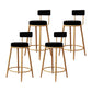 Glam Round Footrest Bar Stool Velvet Low Back Indoor Counter Chair with Gold Legs Black 4 Piece Set Clearhalo 'Bar Furniture' 'Bar Stools' 'bar_stools' 'furn' 'furn_bar_stools' 'furniture_bar_stools' 'Kitchen & Dining Furniture' 'kitchen&dining_furn' 'kitchen' 'kitchen_furn' Furniture' 4297000