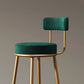 Glam Armless Backrest Counter Stool Iron Household Bar Stool with Velvet Cushion Clearhalo 'Bar Furniture' 'Bar Stools' 'bar_stools' 'furn' 'furn_bar_stools' 'furniture_bar_stools' 'Kitchen & Dining Furniture' 'kitchen&dining_furn' 'kitchen' 'kitchen_furn' Furniture' 4297040