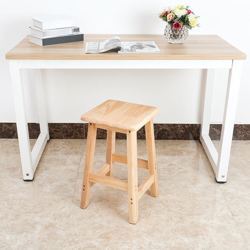 Modern Armless Backless Counter Stool Wood Household Bar Stool with Wooden Seat and Pedal Clearhalo 'Bar Furniture' 'Bar Stools' 'bar_stools' 'furn' 'furn_bar_stools' 'furniture_bar_stools' 'Kitchen & Dining Furniture' 'kitchen&dining_furn' 'kitchen' 'kitchen_furn' Furniture' 4297065