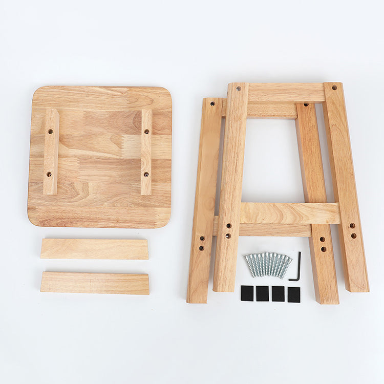 Modern Armless Backless Counter Stool Wood Household Bar Stool with Wooden Seat and Pedal Clearhalo 'Bar Furniture' 'Bar Stools' 'bar_stools' 'furn' 'furn_bar_stools' 'furniture_bar_stools' 'Kitchen & Dining Furniture' 'kitchen&dining_furn' 'kitchen' 'kitchen_furn' Furniture' 4297070