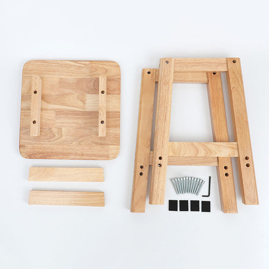 Modern Armless Backless Counter Stool Wood Household Bar Stool with Wooden Seat and Pedal Clearhalo 'Bar Furniture' 'Bar Stools' 'bar_stools' 'furn' 'furn_bar_stools' 'furniture_bar_stools' 'Kitchen & Dining Furniture' 'kitchen&dining_furn' 'kitchen' 'kitchen_furn' Furniture' 4297070