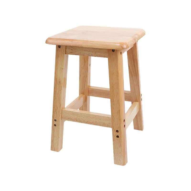 Modern Armless Backless Counter Stool Wood Household Bar Stool with Wooden Seat and Pedal 1 Piece Short Stool(18"H) Clearhalo 'Bar Furniture' 'Bar Stools' 'bar_stools' 'furn' 'furn_bar_stools' 'furniture_bar_stools' 'Kitchen & Dining Furniture' 'kitchen&dining_furn' 'kitchen' 'kitchen_furn' Furniture' 4297071