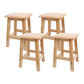 Modern Armless Backless Counter Stool Wood Household Bar Stool with Wooden Seat and Pedal 4 Piece Set Short Stool(18"H) Clearhalo 'Bar Furniture' 'Bar Stools' 'bar_stools' 'furn' 'furn_bar_stools' 'furniture_bar_stools' 'Kitchen & Dining Furniture' 'kitchen&dining_furn' 'kitchen' 'kitchen_furn' Furniture' 4297073