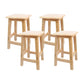Modern Armless Backless Counter Stool Wood Household Bar Stool with Wooden Seat and Pedal 4 Piece Set Short Stool(20"H) Clearhalo 'Bar Furniture' 'Bar Stools' 'bar_stools' 'furn' 'furn_bar_stools' 'furniture_bar_stools' 'Kitchen & Dining Furniture' 'kitchen&dining_furn' 'kitchen' 'kitchen_furn' Furniture' 4297076