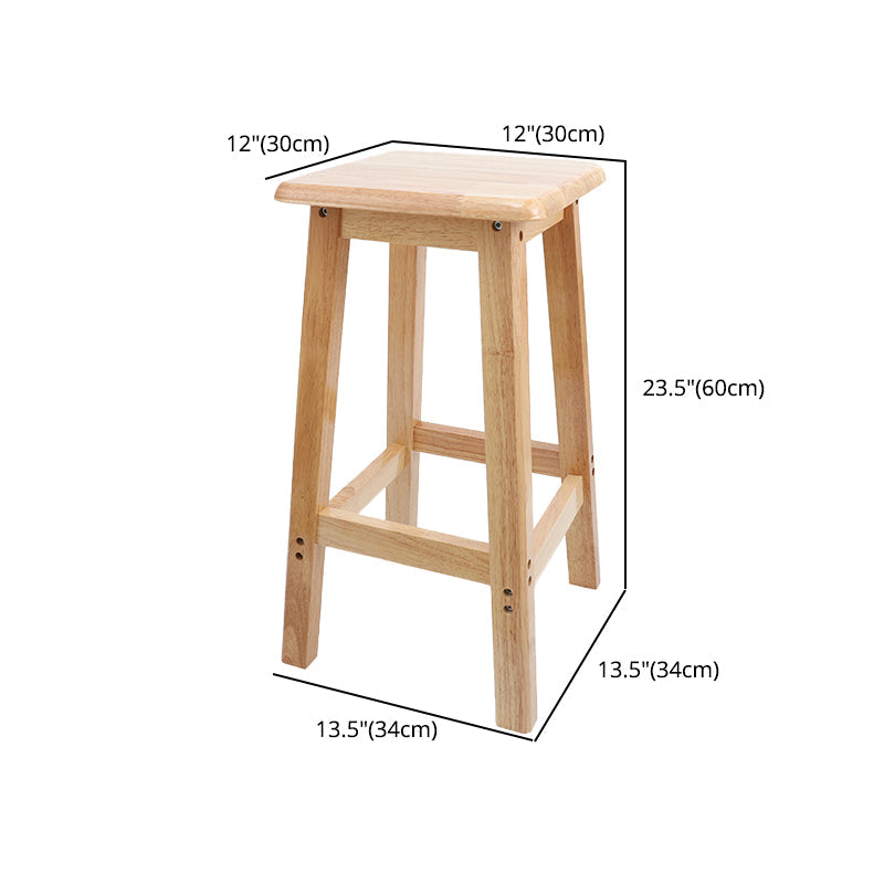 Modern Armless Backless Counter Stool Wood Household Bar Stool with Wooden Seat and Pedal Clearhalo 'Bar Furniture' 'Bar Stools' 'bar_stools' 'furn' 'furn_bar_stools' 'furniture_bar_stools' 'Kitchen & Dining Furniture' 'kitchen&dining_furn' 'kitchen' 'kitchen_furn' Furniture' 4297081