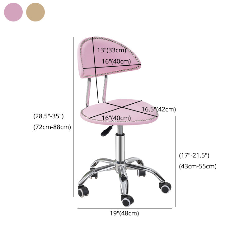 Swivel Adjustable Modern Bar Stool Office Low Back Leather Counter Chair Clearhalo 'Bar Furniture' 'Bar Stools' 'bar_stools' 'furn' 'furn_bar_stools' 'furniture_bar_stools' 'Kitchen & Dining Furniture' 'kitchen&dining_furn' 'kitchen' 'kitchen_furn' Furniture' 4297106