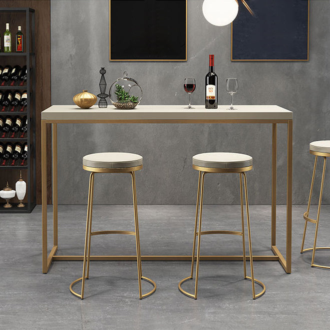 Modern Counter Round Bar Stool Armless Leather Backless Bar Stool with Footrest Clearhalo 'Bar Furniture' 'Bar Stools' 'bar_stools' 'furn' 'furn_bar_stools' 'furniture_bar_stools' 'Kitchen & Dining Furniture' 'kitchen&dining_furn' 'kitchen' 'kitchen_furn' Furniture' 4297178