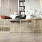 Glam Counter Bar Stool Armless Leather Bar Stool with Footrest Steel Base Clearhalo 'Bar Furniture' 'Bar Stools' 'bar_stools' 'furn' 'furn_bar_stools' 'furniture_bar_stools' 'Kitchen & Dining Furniture' 'kitchen&dining_furn' 'kitchen' 'kitchen_furn' Furniture' 4297217