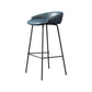 Glam Counter Bar Stool Armless Leather Bar Stool with Footrest Steel Base Clearhalo 'Bar Furniture' 'Bar Stools' 'bar_stools' 'furn' 'furn_bar_stools' 'furniture_bar_stools' 'Kitchen & Dining Furniture' 'kitchen&dining_furn' 'kitchen' 'kitchen_furn' Furniture' 4297219