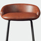 Glam Counter Bar Stool Armless Leather Bar Stool with Footrest Steel Base Clearhalo 'Bar Furniture' 'Bar Stools' 'bar_stools' 'furn' 'furn_bar_stools' 'furniture_bar_stools' 'Kitchen & Dining Furniture' 'kitchen&dining_furn' 'kitchen' 'kitchen_furn' Furniture' 4297221