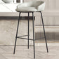 Glam Counter Bar Stool Armless Leather Bar Stool with Footrest Steel Base Black Gray 1 Piece Clearhalo 'Bar Furniture' 'Bar Stools' 'bar_stools' 'furn' 'furn_bar_stools' 'furniture_bar_stools' 'Kitchen & Dining Furniture' 'kitchen&dining_furn' 'kitchen' 'kitchen_furn' Furniture' 4297244