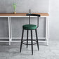 Modern Counter Round Bar Stool Armless Velvet Bar Stool with Footrest Iron Base Green 1 Piece Clearhalo 'Bar Furniture' 'Bar Stools' 'bar_stools' 'furn' 'furn_bar_stools' 'furniture_bar_stools' 'Kitchen & Dining Furniture' 'kitchen&dining_furn' 'kitchen' 'kitchen_furn' Furniture' 4297270