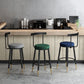 Modern Counter Round Bar Stool Armless Velvet Bar Stool with Footrest Iron Base Clearhalo 'Bar Furniture' 'Bar Stools' 'bar_stools' 'furn' 'furn_bar_stools' 'furniture_bar_stools' 'Kitchen & Dining Furniture' 'kitchen&dining_furn' 'kitchen' 'kitchen_furn' Furniture' 4297282