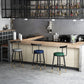 Modern Counter Round Bar Stool Armless Velvet Bar Stool with Footrest Iron Base Clearhalo 'Bar Furniture' 'Bar Stools' 'bar_stools' 'furn' 'furn_bar_stools' 'furniture_bar_stools' 'Kitchen & Dining Furniture' 'kitchen&dining_furn' 'kitchen' 'kitchen_furn' Furniture' 4297283