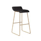 Glam Counter Round Bar Stool Armless Leather Bar Stool with Footrest Iron Base Clearhalo 'Bar Furniture' 'Bar Stools' 'bar_stools' 'furn' 'furn_bar_stools' 'furniture_bar_stools' 'Kitchen & Dining Furniture' 'kitchen&dining_furn' 'kitchen' 'kitchen_furn' Furniture' 4297323