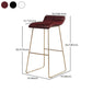 Glam Counter Round Bar Stool Armless Leather Bar Stool with Footrest Iron Base Clearhalo 'Bar Furniture' 'Bar Stools' 'bar_stools' 'furn' 'furn_bar_stools' 'furniture_bar_stools' 'Kitchen & Dining Furniture' 'kitchen&dining_furn' 'kitchen' 'kitchen_furn' Furniture' 4297351