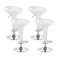 Modern Liftable Rotatable Counter Stool Steel Household Bar Stool with Pedal White 4 Piece Set Clearhalo 'Bar Furniture' 'Bar Stools' 'bar_stools' 'furn' 'furn_bar_stools' 'furniture_bar_stools' 'Kitchen & Dining Furniture' 'kitchen&dining_furn' 'kitchen' 'kitchen_furn' Furniture' 4297432