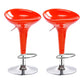Modern Liftable Rotatable Counter Stool Steel Household Bar Stool with Pedal Orange 2 Piece Set Clearhalo 'Bar Furniture' 'Bar Stools' 'bar_stools' 'furn' 'furn_bar_stools' 'furniture_bar_stools' 'Kitchen & Dining Furniture' 'kitchen&dining_furn' 'kitchen' 'kitchen_furn' Furniture' 4297435