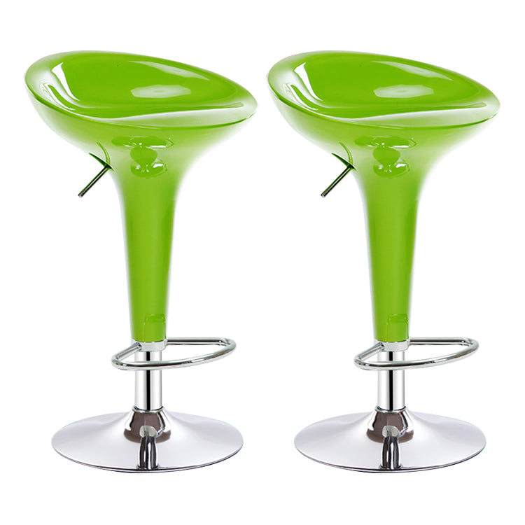 Modern Liftable Rotatable Counter Stool Steel Household Bar Stool with Pedal Green 2 Piece Set Clearhalo 'Bar Furniture' 'Bar Stools' 'bar_stools' 'furn' 'furn_bar_stools' 'furniture_bar_stools' 'Kitchen & Dining Furniture' 'kitchen&dining_furn' 'kitchen' 'kitchen_furn' Furniture' 4297451