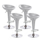 Modern Liftable Rotatable Counter Stool Steel Household Bar Stool with Pedal Silver 4 Piece Set Clearhalo 'Bar Furniture' 'Bar Stools' 'bar_stools' 'furn' 'furn_bar_stools' 'furniture_bar_stools' 'Kitchen & Dining Furniture' 'kitchen&dining_furn' 'kitchen' 'kitchen_furn' Furniture' 4297458
