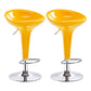 Modern Liftable Rotatable Counter Stool Steel Household Bar Stool with Pedal Yellow 2 Piece Set Clearhalo 'Bar Furniture' 'Bar Stools' 'bar_stools' 'furn' 'furn_bar_stools' 'furniture_bar_stools' 'Kitchen & Dining Furniture' 'kitchen&dining_furn' 'kitchen' 'kitchen_furn' Furniture' 4297460