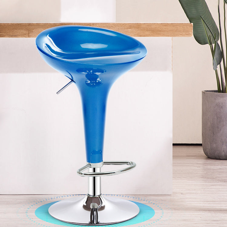 Modern Liftable Rotatable Counter Stool Steel Household Bar Stool with Pedal Sky Blue 1 Piece Clearhalo 'Bar Furniture' 'Bar Stools' 'bar_stools' 'furn' 'furn_bar_stools' 'furniture_bar_stools' 'Kitchen & Dining Furniture' 'kitchen&dining_furn' 'kitchen' 'kitchen_furn' Furniture' 4297462