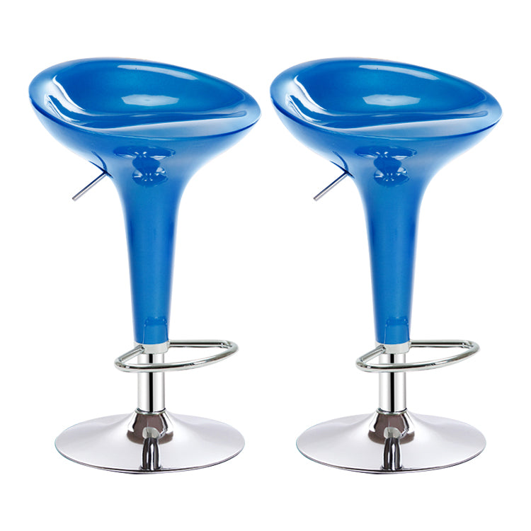 Modern Liftable Rotatable Counter Stool Steel Household Bar Stool with Pedal Sky Blue 2 Piece Set Clearhalo 'Bar Furniture' 'Bar Stools' 'bar_stools' 'furn' 'furn_bar_stools' 'furniture_bar_stools' 'Kitchen & Dining Furniture' 'kitchen&dining_furn' 'kitchen' 'kitchen_furn' Furniture' 4297463