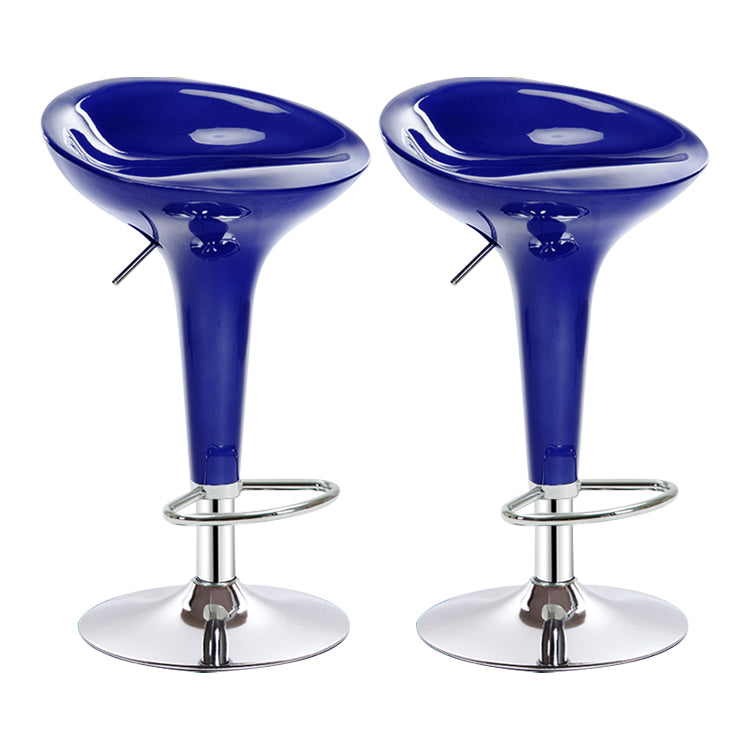 Modern Liftable Rotatable Counter Stool Steel Household Bar Stool with Pedal Royal Blue 2 Piece Set Clearhalo 'Bar Furniture' 'Bar Stools' 'bar_stools' 'furn' 'furn_bar_stools' 'furniture_bar_stools' 'Kitchen & Dining Furniture' 'kitchen&dining_furn' 'kitchen' 'kitchen_furn' Furniture' 4297466