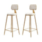 Glam Armless Counter Stool Iron Household Bar Stool with Cushion and Pedal White 2 Piece Set Counter Stool(26"H) Clearhalo 'Bar Furniture' 'Bar Stools' 'bar_stools' 'furn' 'furn_bar_stools' 'furniture_bar_stools' 'Kitchen & Dining Furniture' 'kitchen&dining_furn' 'kitchen' 'kitchen_furn' Furniture' 4297500