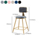 Glam Armless Counter Stool Iron Household Bar Stool with Cushion and Pedal Clearhalo 'Bar Furniture' 'Bar Stools' 'bar_stools' 'furn' 'furn_bar_stools' 'furniture_bar_stools' 'Kitchen & Dining Furniture' 'kitchen&dining_furn' 'kitchen' 'kitchen_furn' Furniture' 4297525