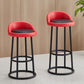Modern Armless Counter Stool Iron Household Bar Stool with Cushion and Pedal Clearhalo 'Bar Furniture' 'Bar Stools' 'bar_stools' 'furn' 'furn_bar_stools' 'furniture_bar_stools' 'Kitchen & Dining Furniture' 'kitchen&dining_furn' 'kitchen' 'kitchen_furn' Furniture' 4297531
