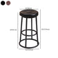 Modern Armless Counter Stool Iron Household Bar Stool with Cushion and Pedal Clearhalo 'Bar Furniture' 'Bar Stools' 'bar_stools' 'furn' 'furn_bar_stools' 'furniture_bar_stools' 'Kitchen & Dining Furniture' 'kitchen&dining_furn' 'kitchen' 'kitchen_furn' Furniture' 4297557
