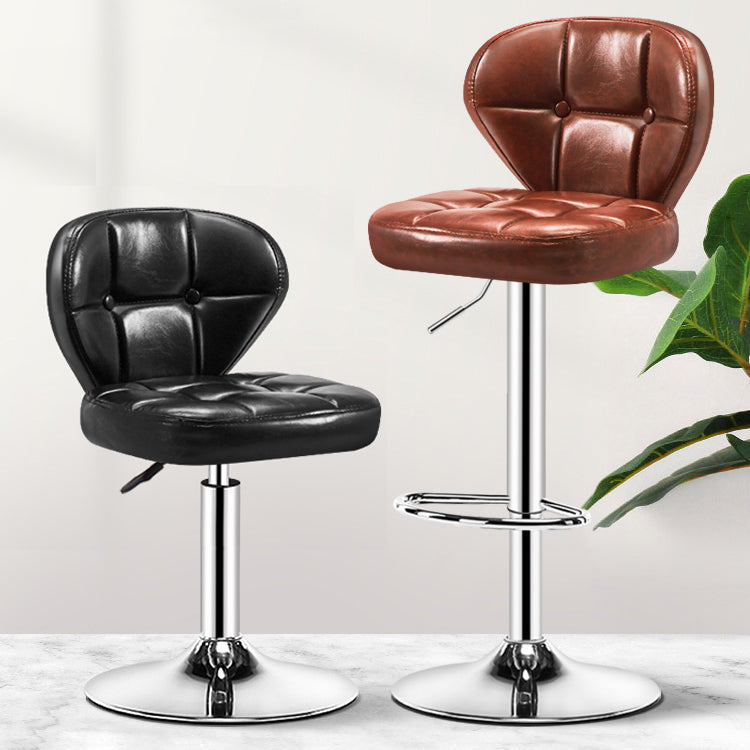 Modern Liftable Rotatable Counter Stool Steel Household Bar Stool with Cushion and Pedal Clearhalo 'Bar Furniture' 'Bar Stools' 'bar_stools' 'furn' 'furn_bar_stools' 'furniture_bar_stools' 'Kitchen & Dining Furniture' 'kitchen&dining_furn' 'kitchen' 'kitchen_furn' Furniture' 4297562