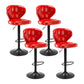 Modern Liftable Rotatable Counter Stool Steel Household Bar Stool with Cushion and Pedal Crimson 4 Piece Set Clearhalo 'Bar Furniture' 'Bar Stools' 'bar_stools' 'furn' 'furn_bar_stools' 'furniture_bar_stools' 'Kitchen & Dining Furniture' 'kitchen&dining_furn' 'kitchen' 'kitchen_furn' Furniture' 4297567