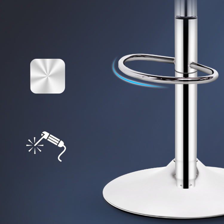Modern Liftable Rotatable Counter Stool Steel Household Bar Stool with Cushion and Pedal Clearhalo 'Bar Furniture' 'Bar Stools' 'bar_stools' 'furn' 'furn_bar_stools' 'furniture_bar_stools' 'Kitchen & Dining Furniture' 'kitchen&dining_furn' 'kitchen' 'kitchen_furn' Furniture' 4297568