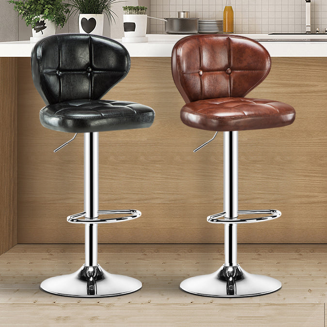 Modern Liftable Rotatable Counter Stool Steel Household Bar Stool with Cushion and Pedal Clearhalo 'Bar Furniture' 'Bar Stools' 'bar_stools' 'furn' 'furn_bar_stools' 'furniture_bar_stools' 'Kitchen & Dining Furniture' 'kitchen&dining_furn' 'kitchen' 'kitchen_furn' Furniture' 4297576