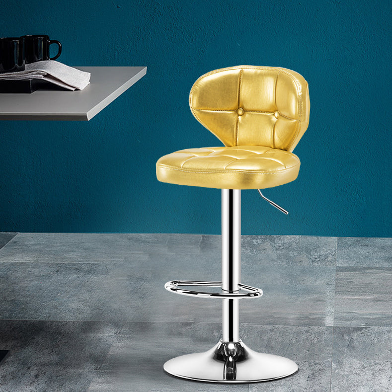 Modern Liftable Rotatable Counter Stool Steel Household Bar Stool with Cushion and Pedal Clearhalo 'Bar Furniture' 'Bar Stools' 'bar_stools' 'furn' 'furn_bar_stools' 'furniture_bar_stools' 'Kitchen & Dining Furniture' 'kitchen&dining_furn' 'kitchen' 'kitchen_furn' Furniture' 4297581