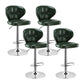Modern Liftable Rotatable Counter Stool Steel Household Bar Stool with Cushion and Pedal Blackish Green 4 Piece Set Clearhalo 'Bar Furniture' 'Bar Stools' 'bar_stools' 'furn' 'furn_bar_stools' 'furniture_bar_stools' 'Kitchen & Dining Furniture' 'kitchen&dining_furn' 'kitchen' 'kitchen_furn' Furniture' 4297589